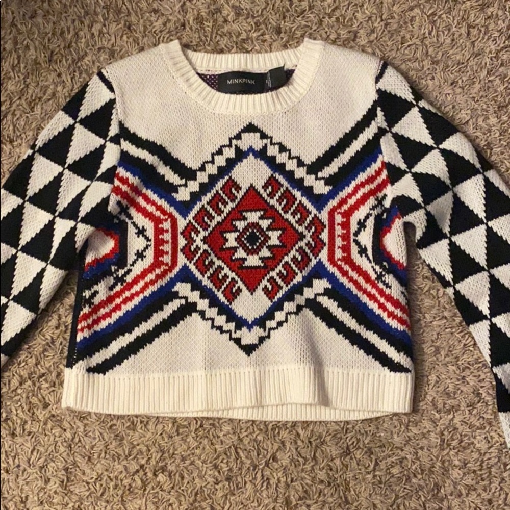 Mink pink cropped sweater